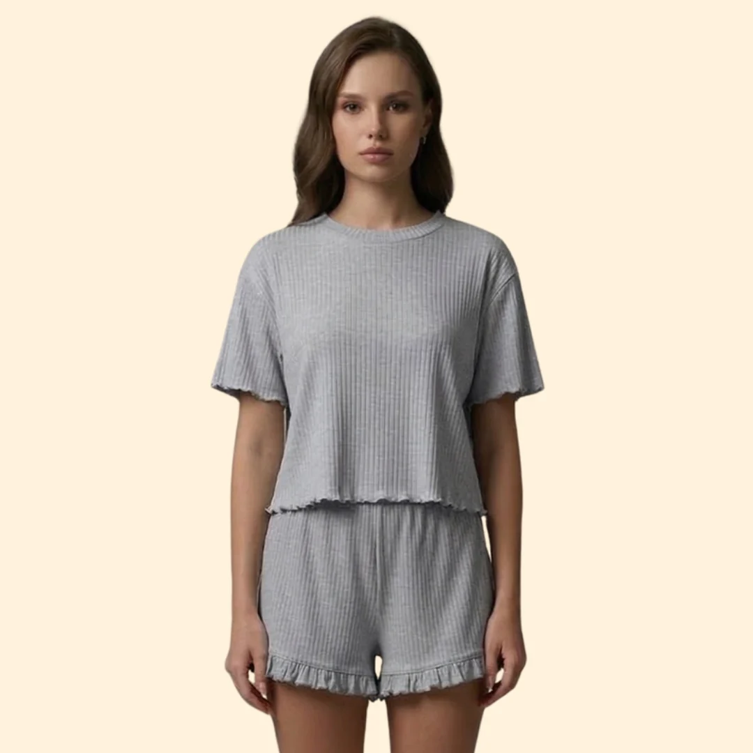 Women’s Casual Set with Ruffle Sleeve Top - Image 10