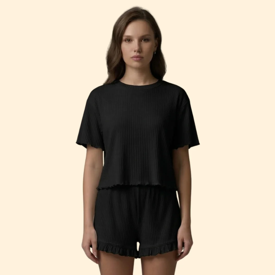 Women’s Casual Set with Ruffle Sleeve Top - Image 9