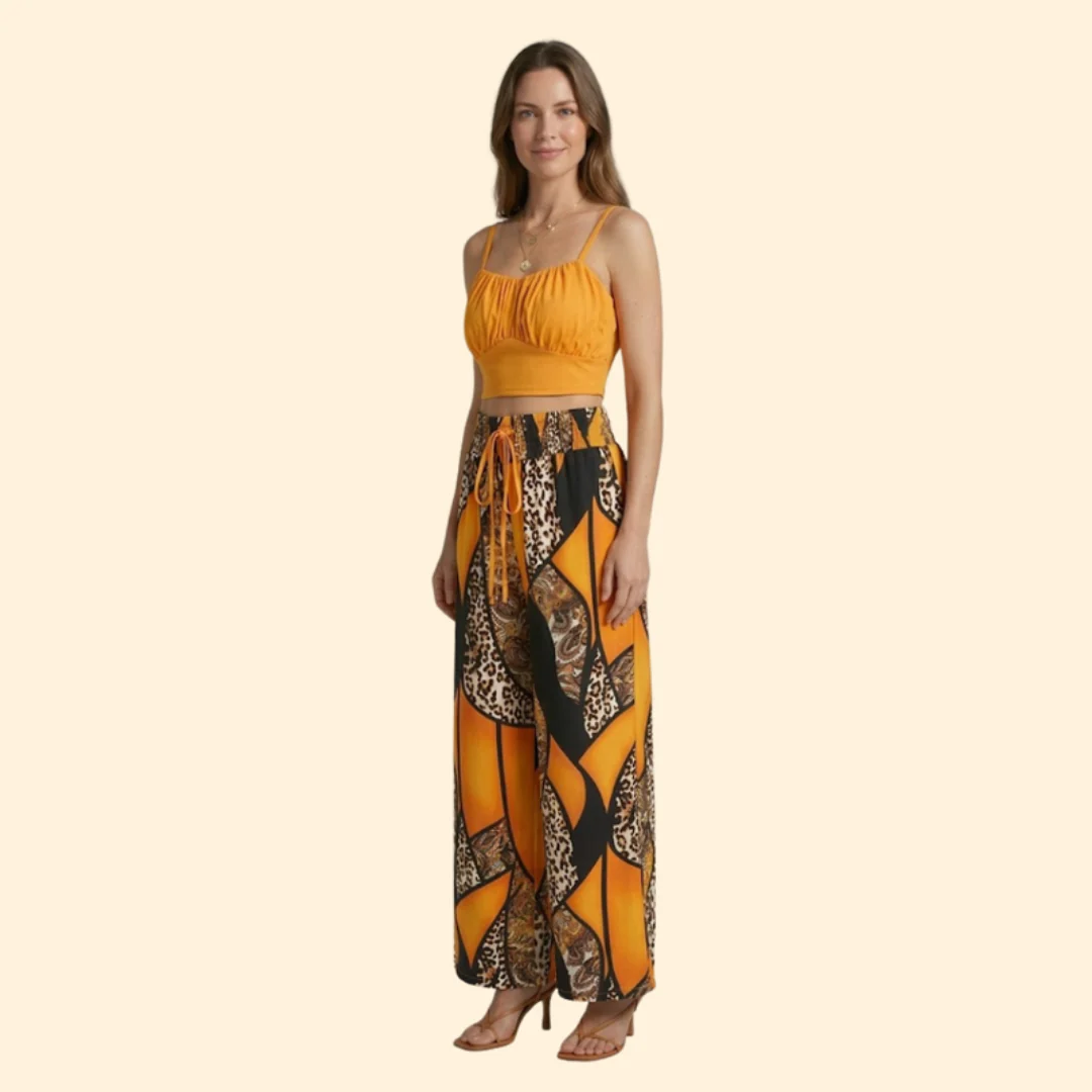 Women’s Casual Set with Smocked Waist Pants - Image 5