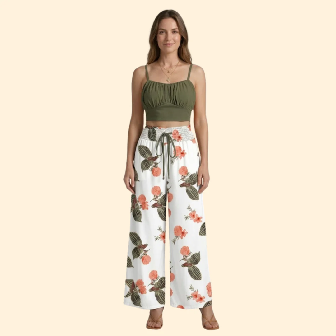 Women’s Casual Set with Smocked Waist Pants - Image 7