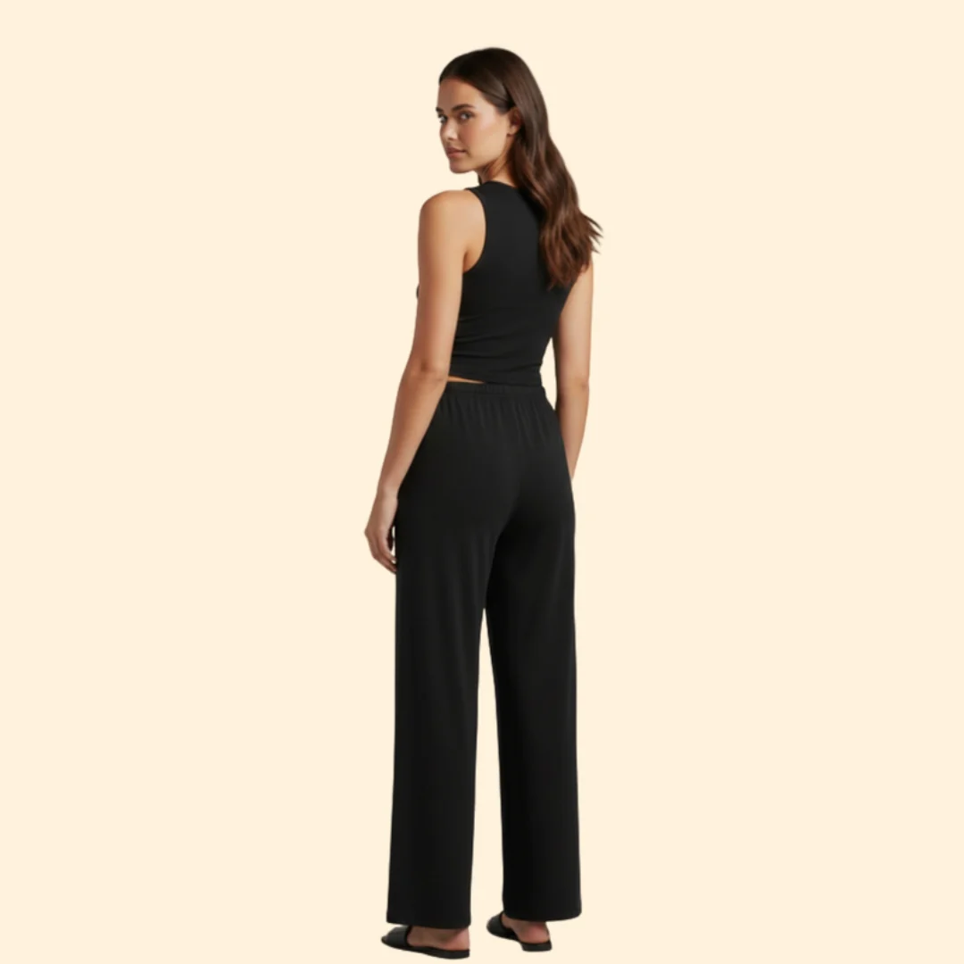 Women’s Casual Set with Wide-Leg Trousers - Image 4