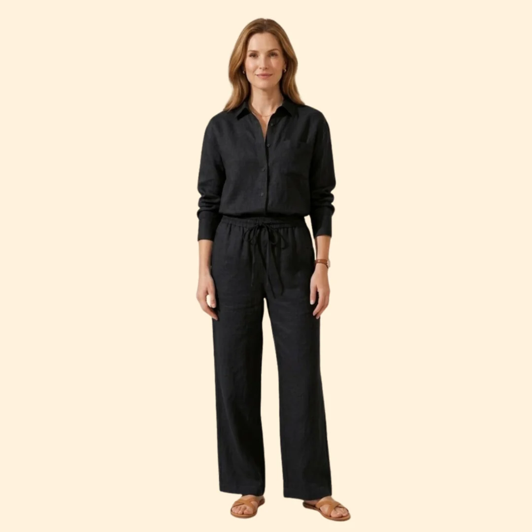 Women’s Casual Shirt and Drawstring Pants Set - Image 7