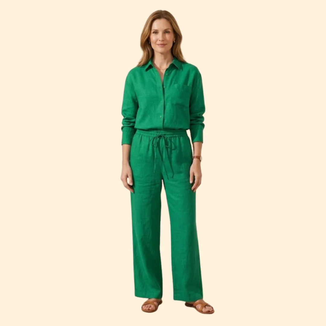 Women’s Casual Shirt and Drawstring Pants Set - Image 8