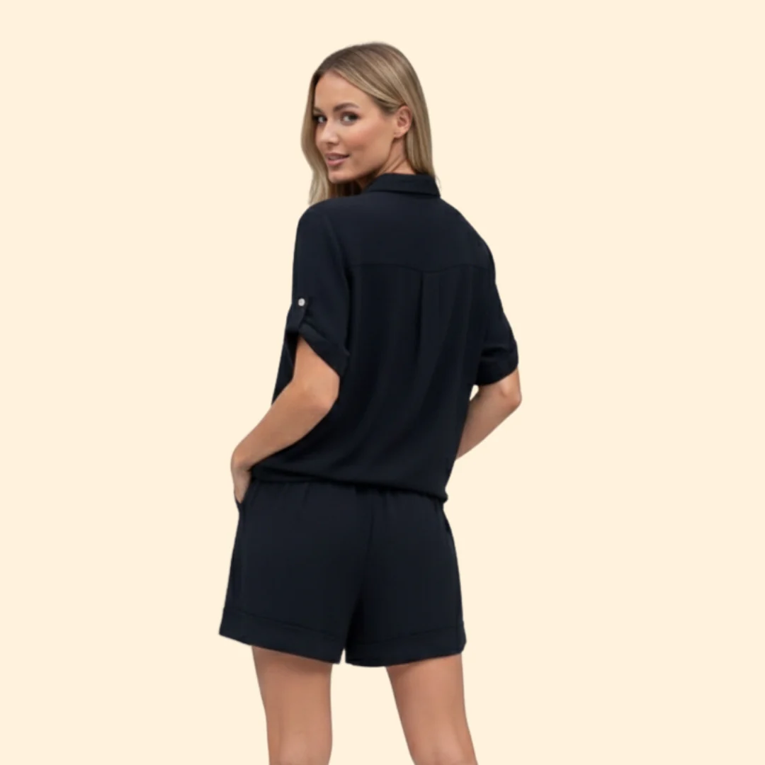Women’s Casual Shirt and Shorts Set - Image 5
