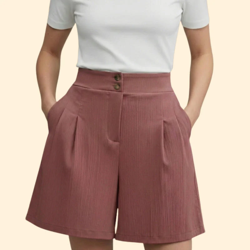 Women’s Casual Shorts with Decorative Button Placket - Image 15