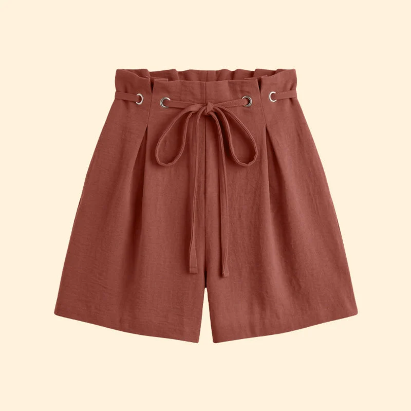 Women’s Casual Shorts with Grommet Detail