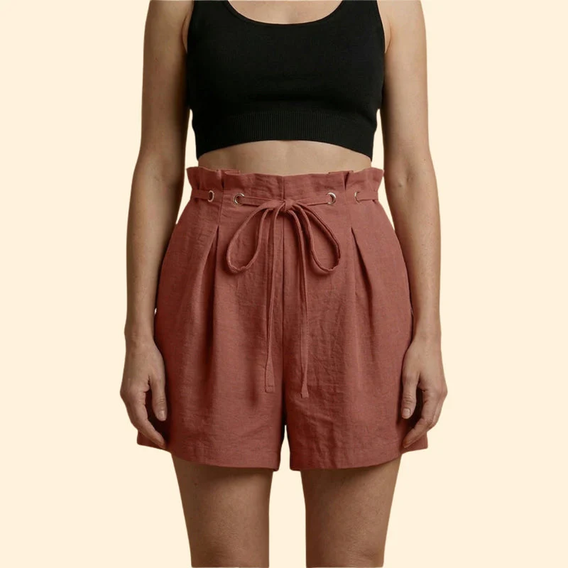 Women’s Casual Shorts with Grommet Detail - Image 3