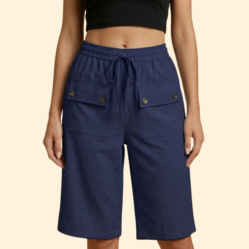 Women’s Casual Shorts with Patch Pockets - Image 10