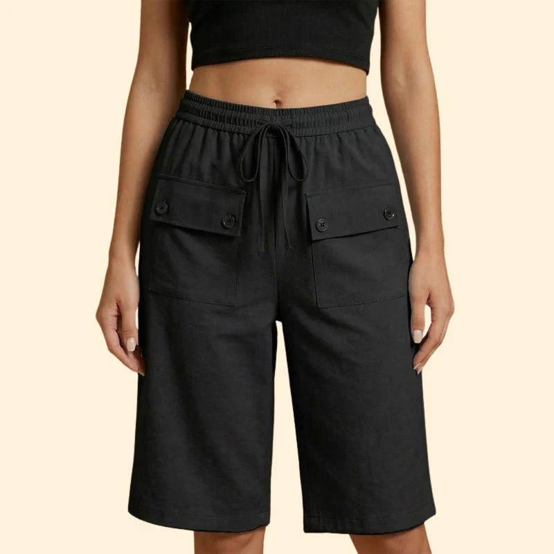 Women’s Casual Shorts with Patch Pockets - Image 11