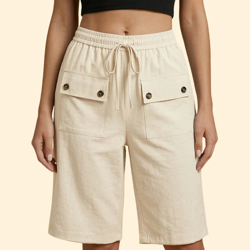 Women’s Casual Shorts with Patch Pockets - Image 8
