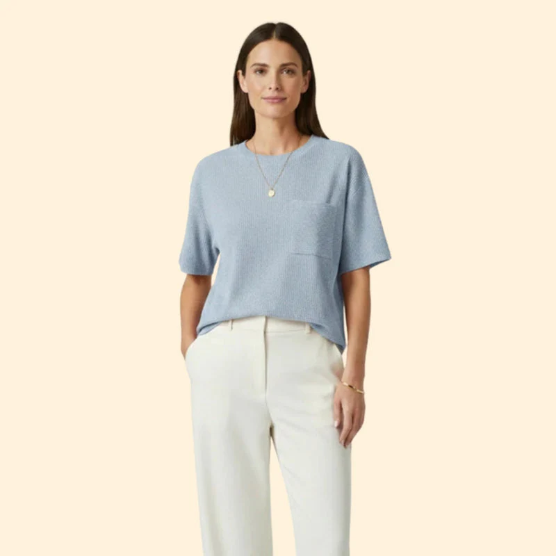 Women’s Casual T-Shirt with Front Pocket - Image 8