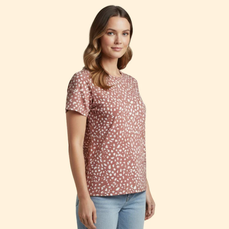Women’s Casual T-Shirt with V-Neck Design - Image 4