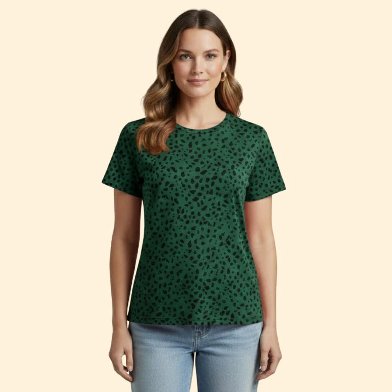 Women’s Casual T-Shirt with V-Neck Design - Image 7