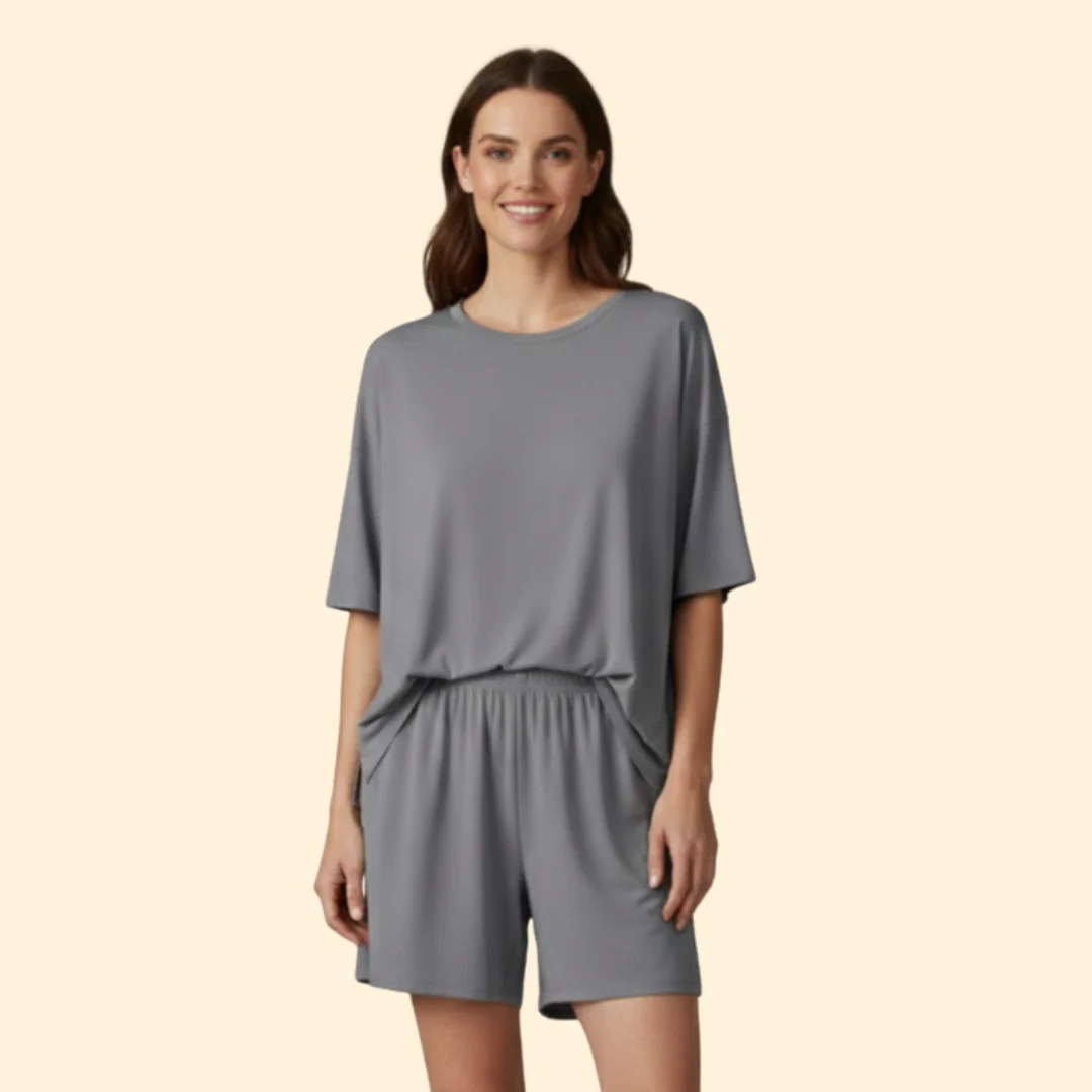 Women’s Casual Top with Matching Shorts - Image 2