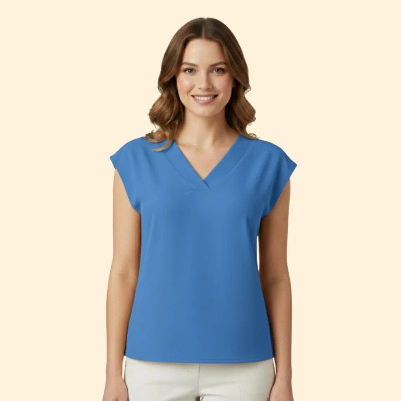 Women’s Casual Top with V-Neck - Image 6