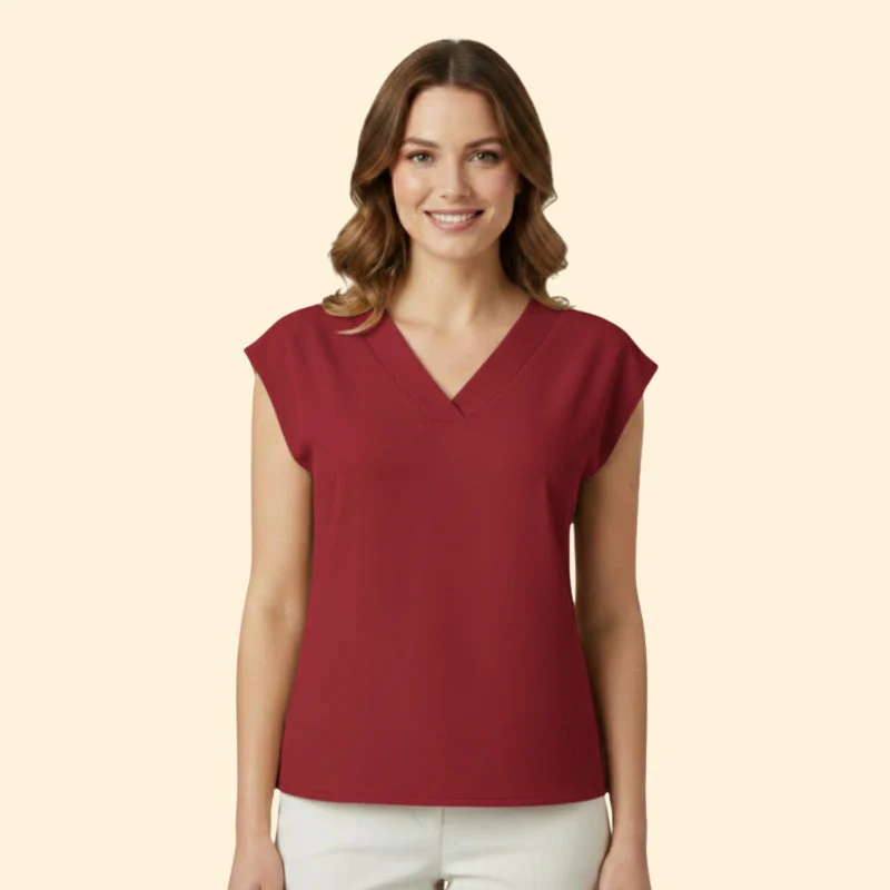 Women’s Casual Top with V-Neck - Image 9