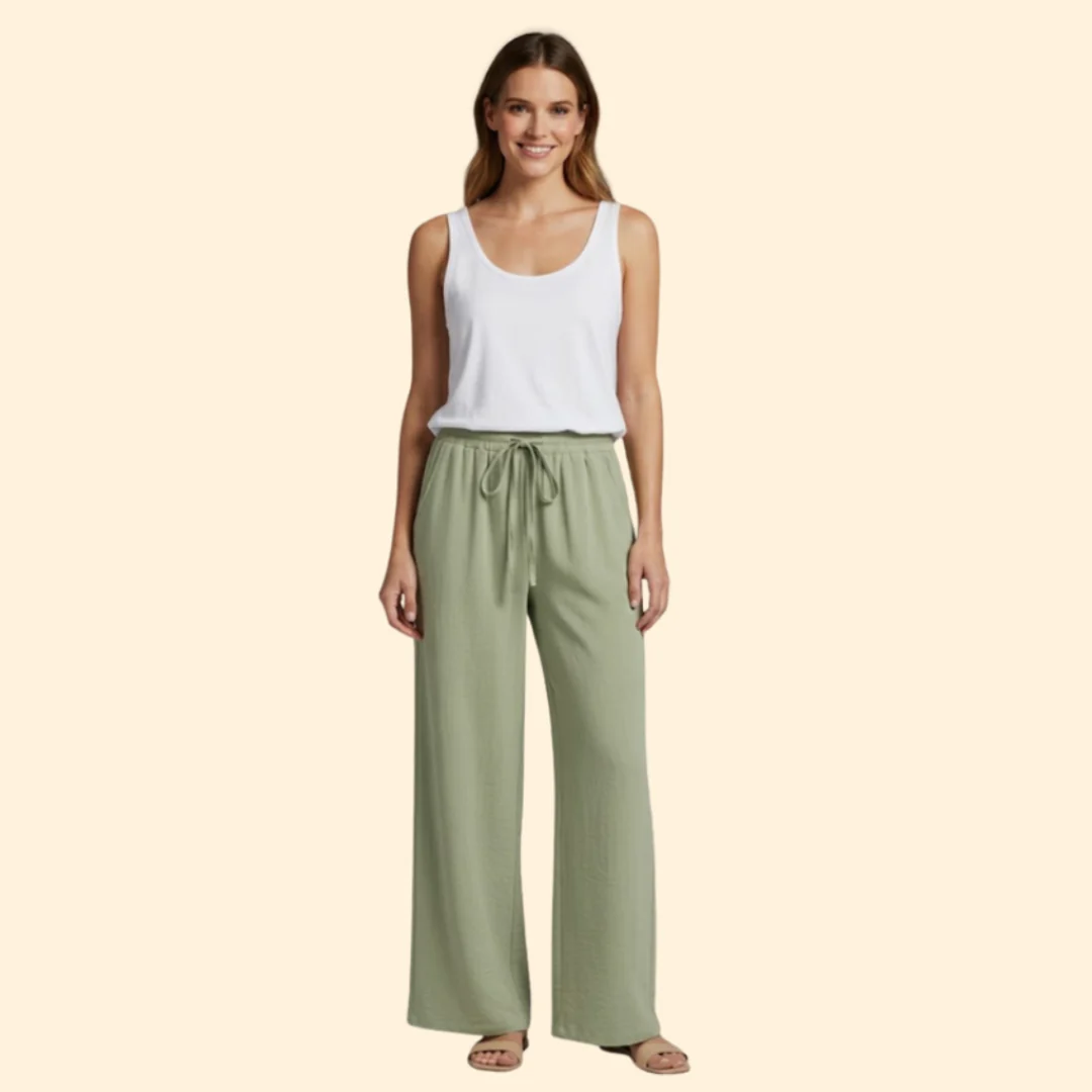 Women’s Casual Trousers with Elastic Waistband - Image 2
