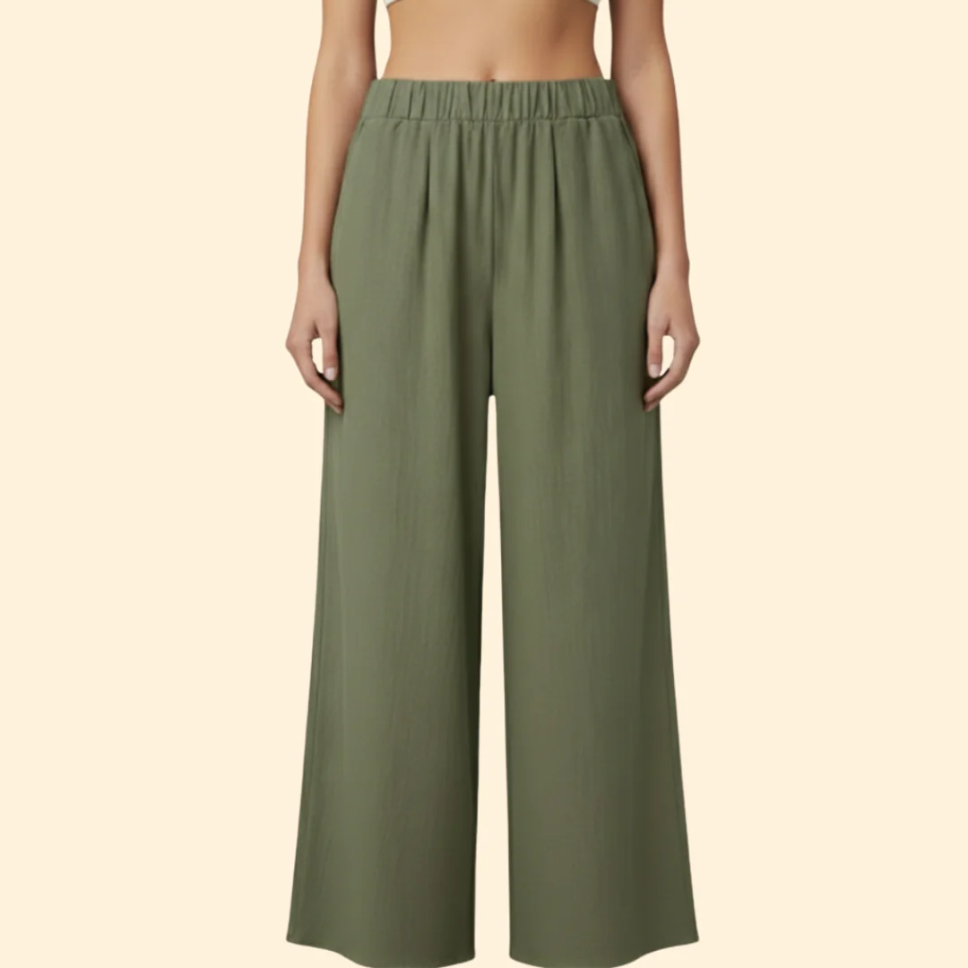 Women’s Casual Trousers with Relaxed Fit Waist - Image 3