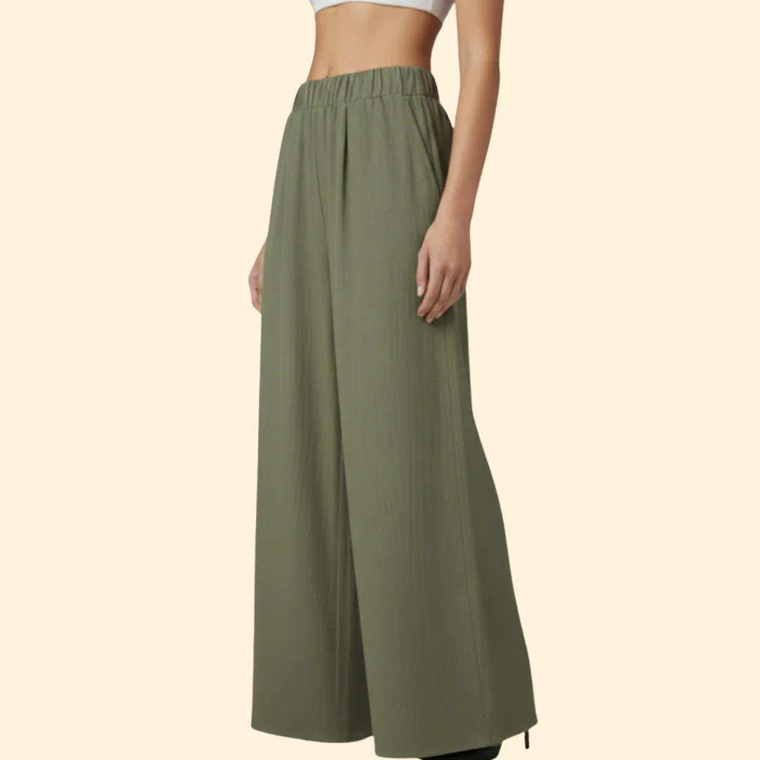 Women’s Casual Trousers with Relaxed Fit Waist - Image 4