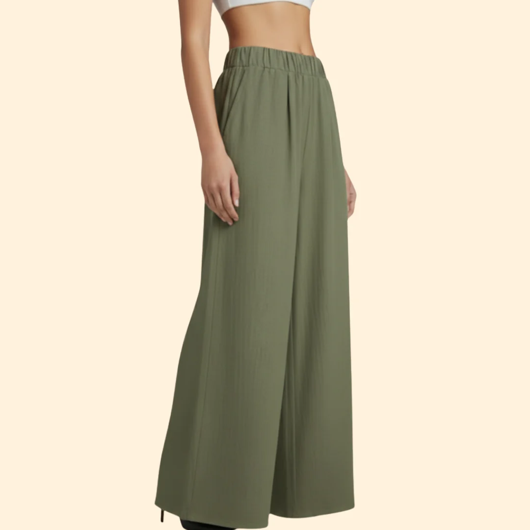 Women’s Casual Trousers with Relaxed Fit Waist - Image 5