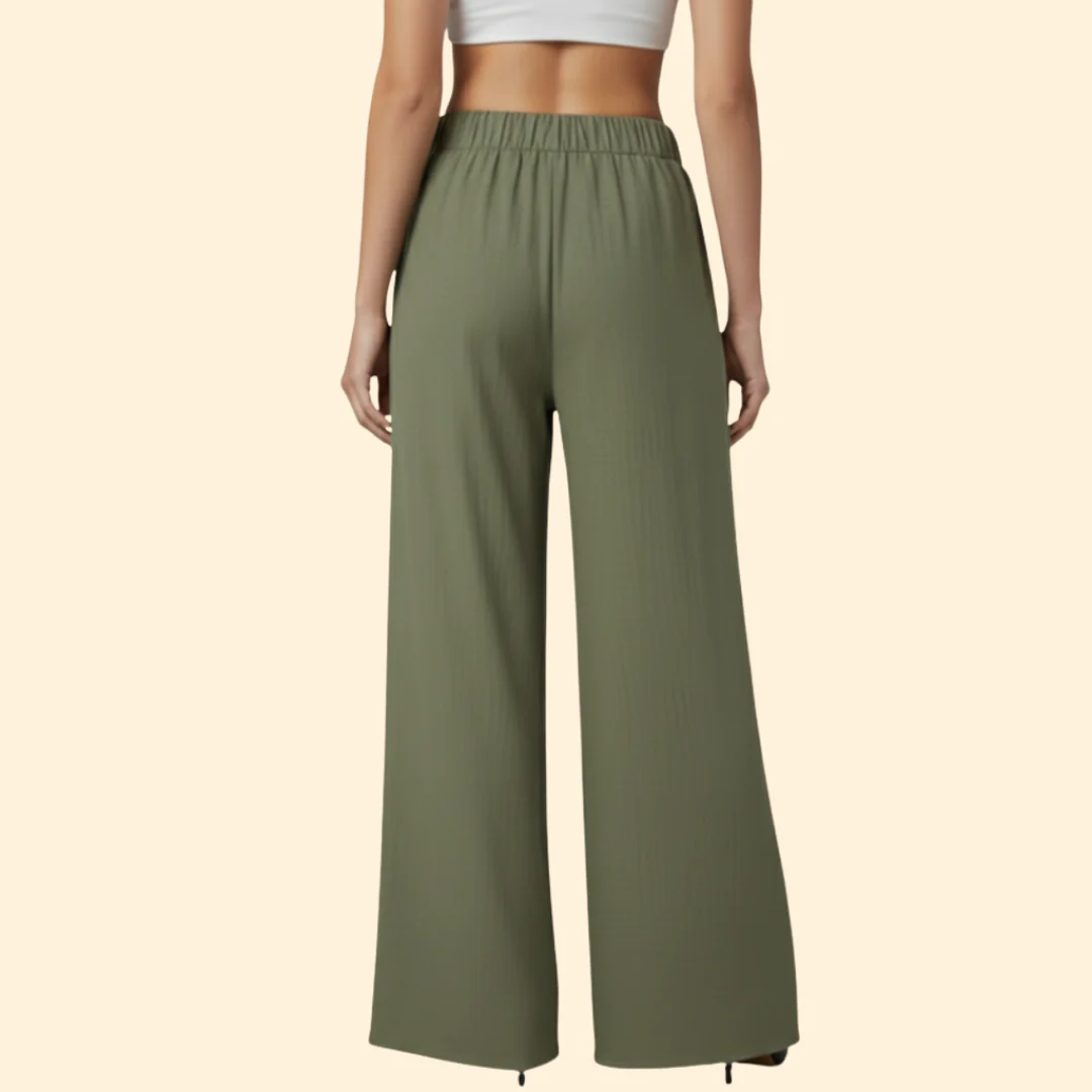 Women’s Casual Trousers with Relaxed Fit Waist - Image 6