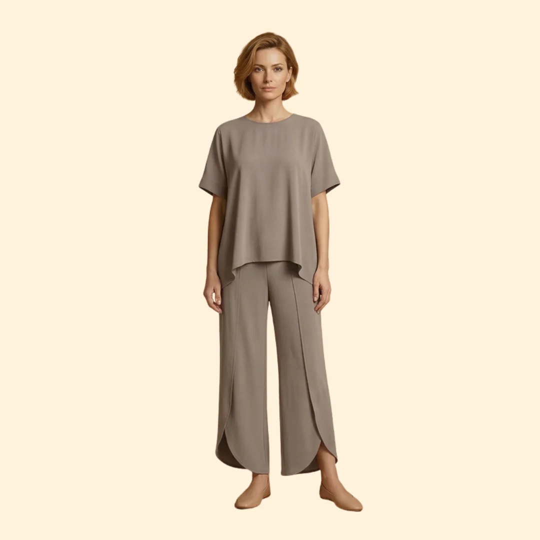 Women’s Casual Two-Piece Set with Wide Legs - Image 11