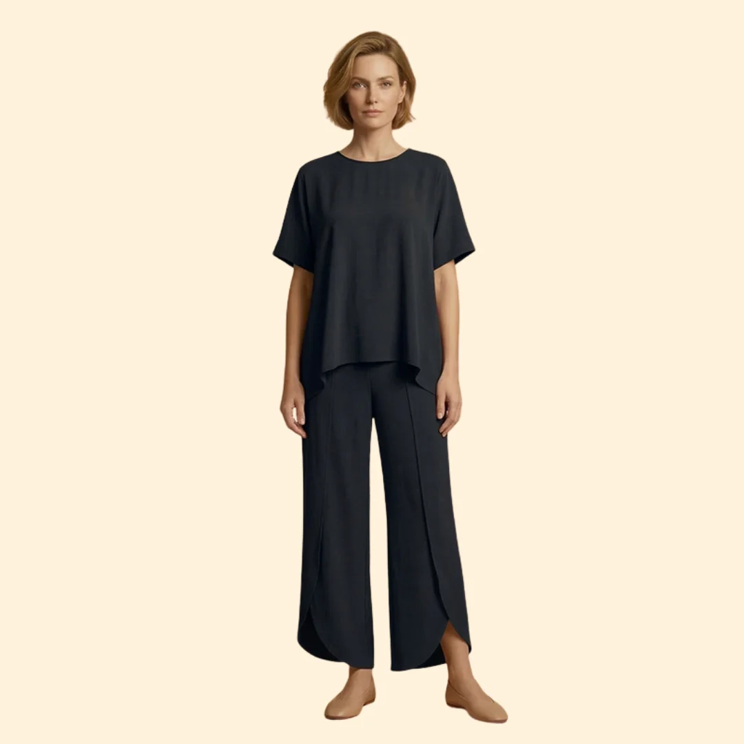Women’s Casual Two-Piece Set with Wide Legs - Image 12