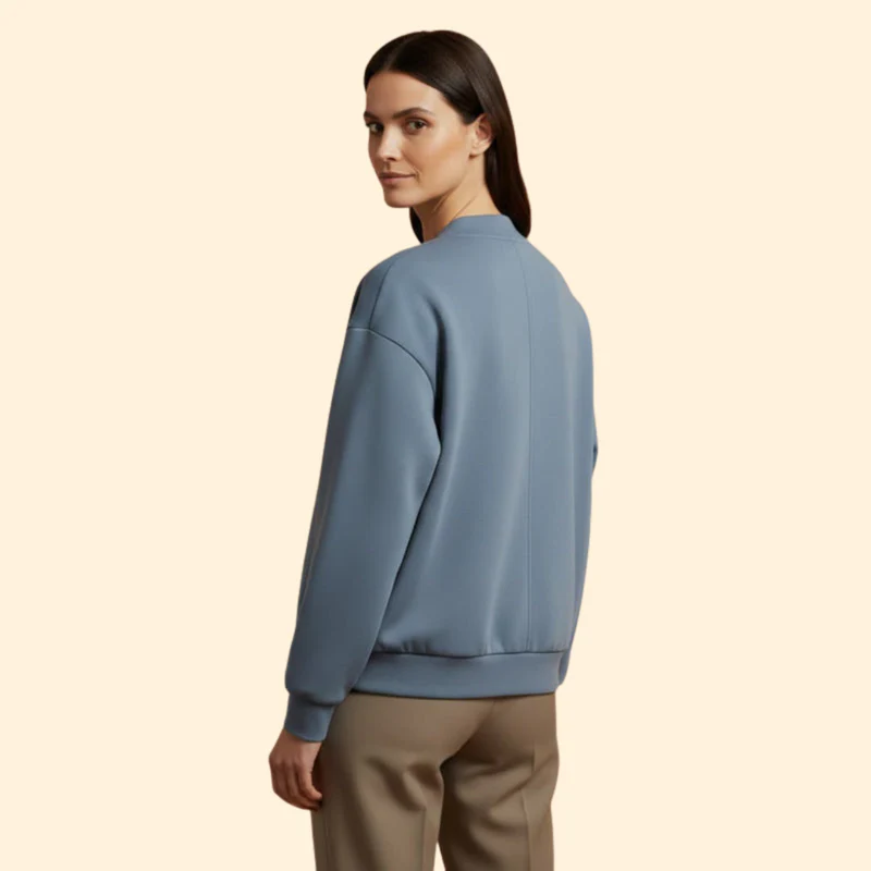 Women’s Casual Zip-Up Bomber Jacket - Image 4