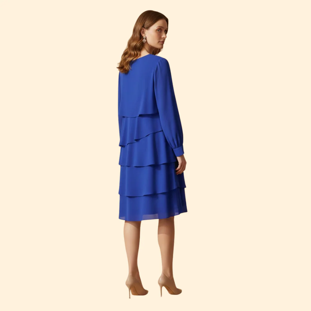 Women’s Cerulean Layered Dress - Image 4