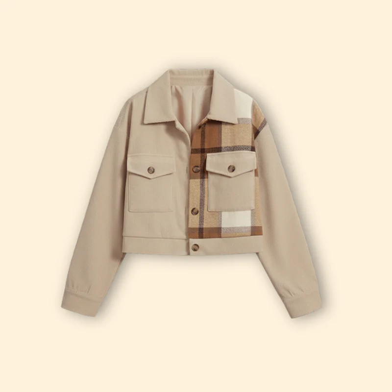 Women's Checked Bomber Jacket