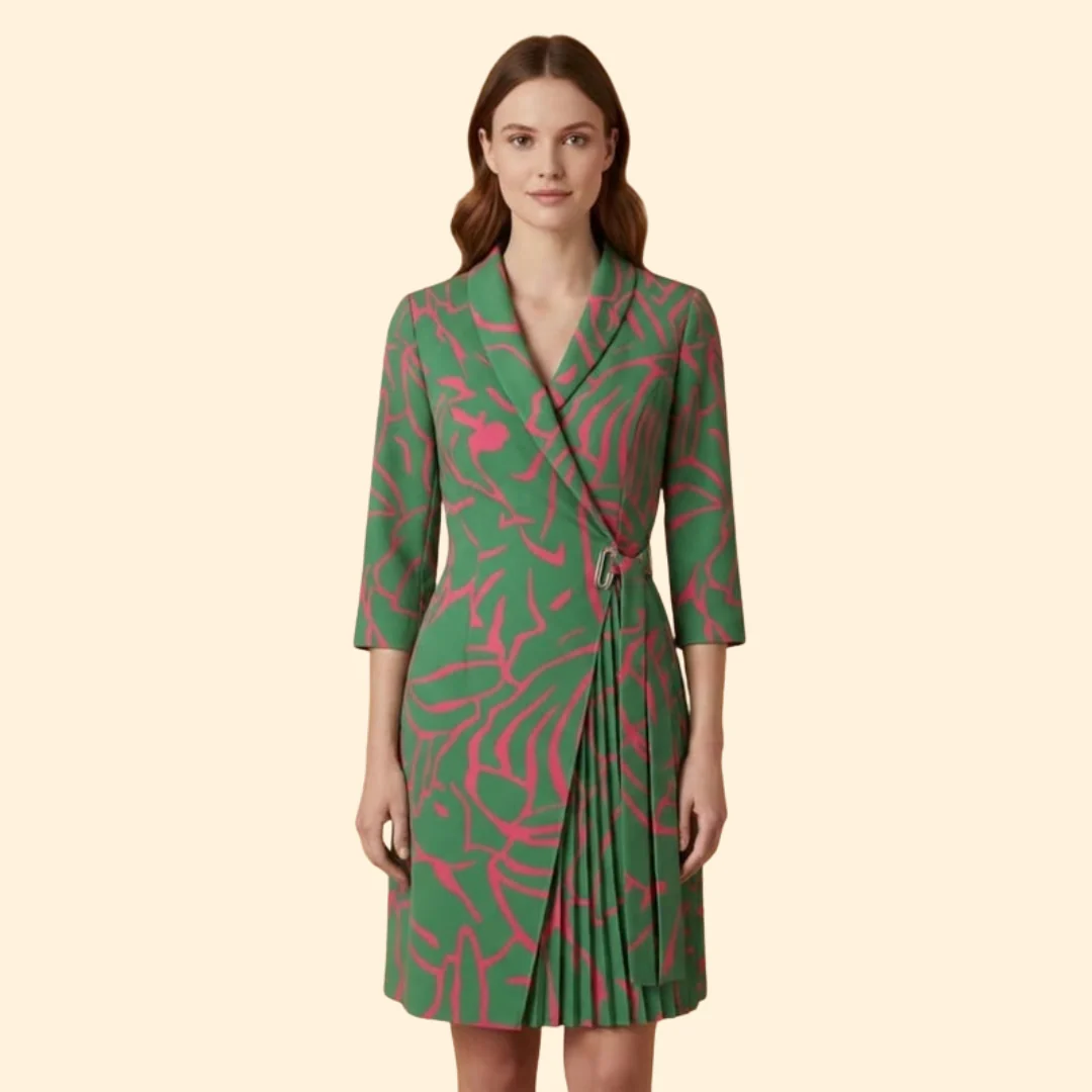 Women's Chic Belted Dress - Image 10
