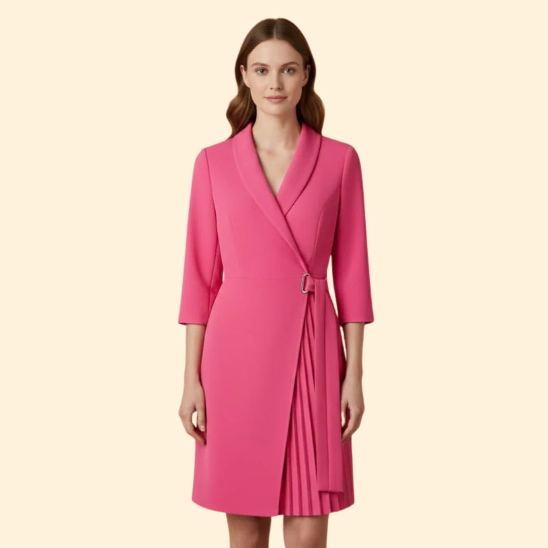 Women's Chic Belted Dress - Image 2