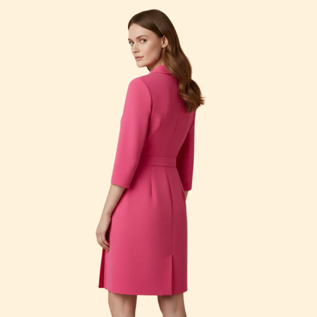Women's Chic Belted Dress - Image 3