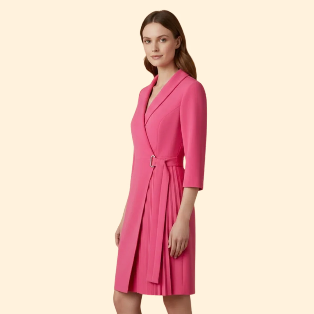 Women's Chic Belted Dress - Image 4