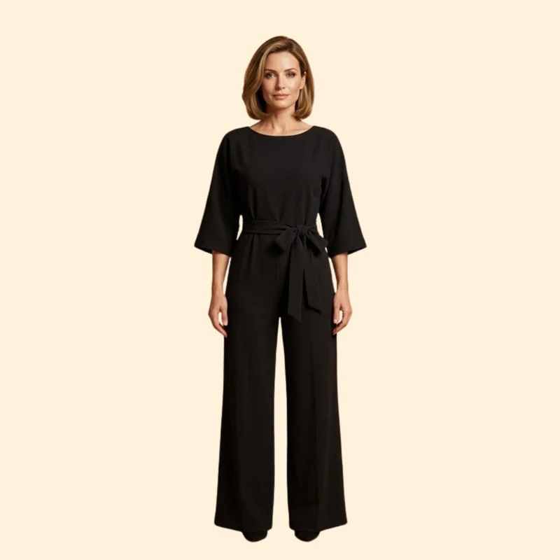 Women’s Chic Jumpsuit with Belted Design - Image 2