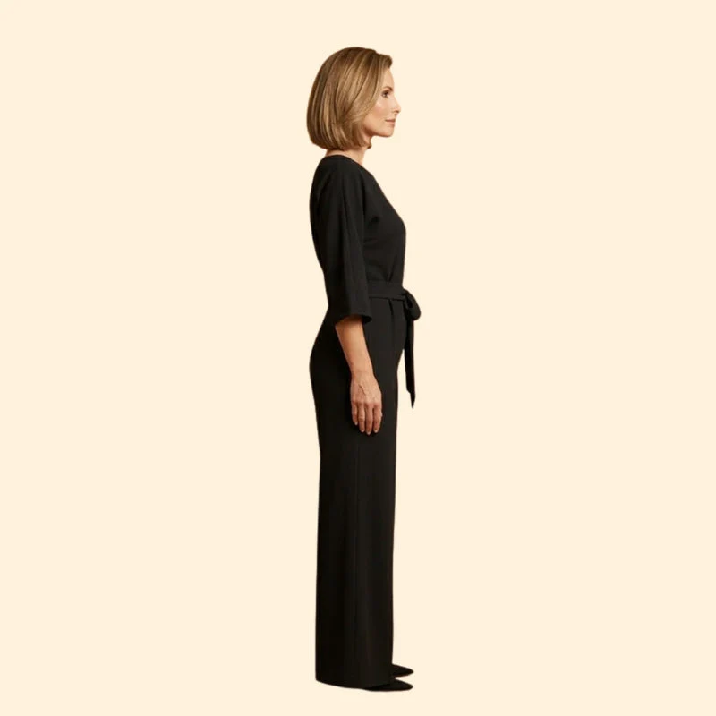 Women’s Chic Jumpsuit with Belted Design - Image 3