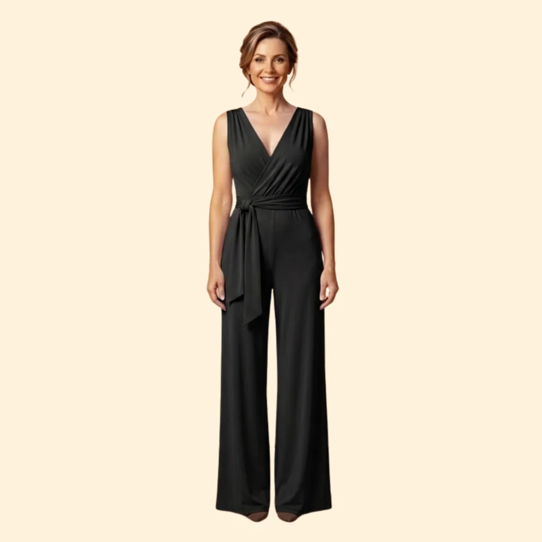 Women’s Chic Jumpsuit with Deep V Neckline - Image 6
