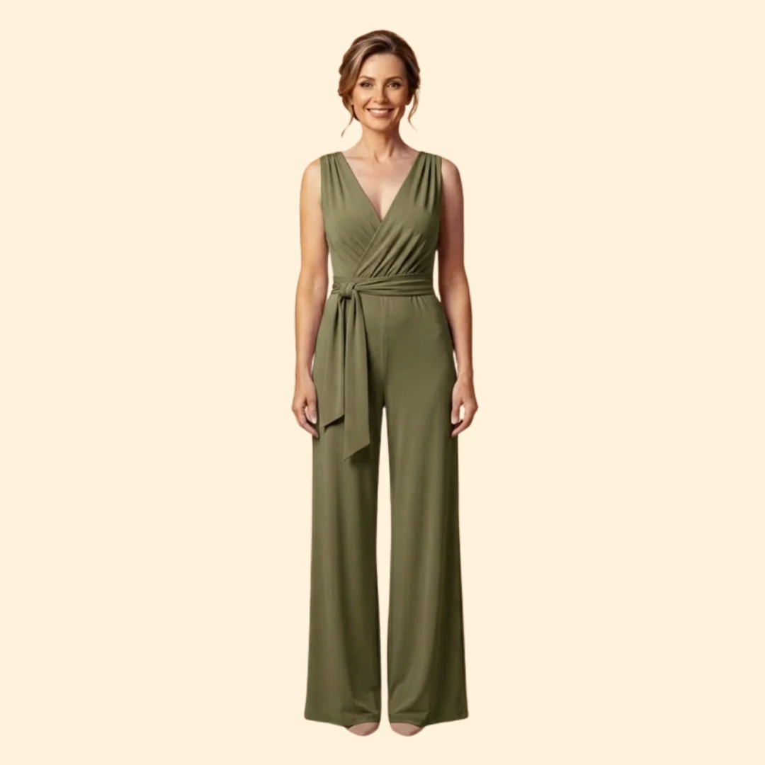 Women’s Chic Jumpsuit with Deep V Neckline - Image 7