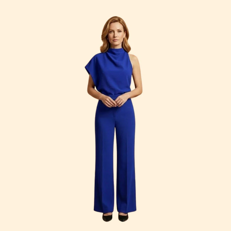 Women’s Chic Jumpsuit with Mock Neck - Image 10