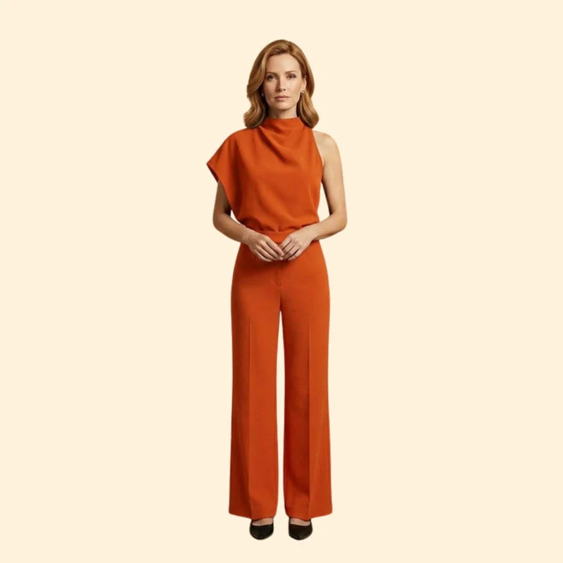 Women’s Chic Jumpsuit with Mock Neck - Image 11