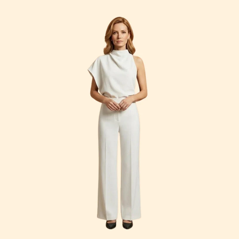 Women’s Chic Jumpsuit with Mock Neck - Image 13