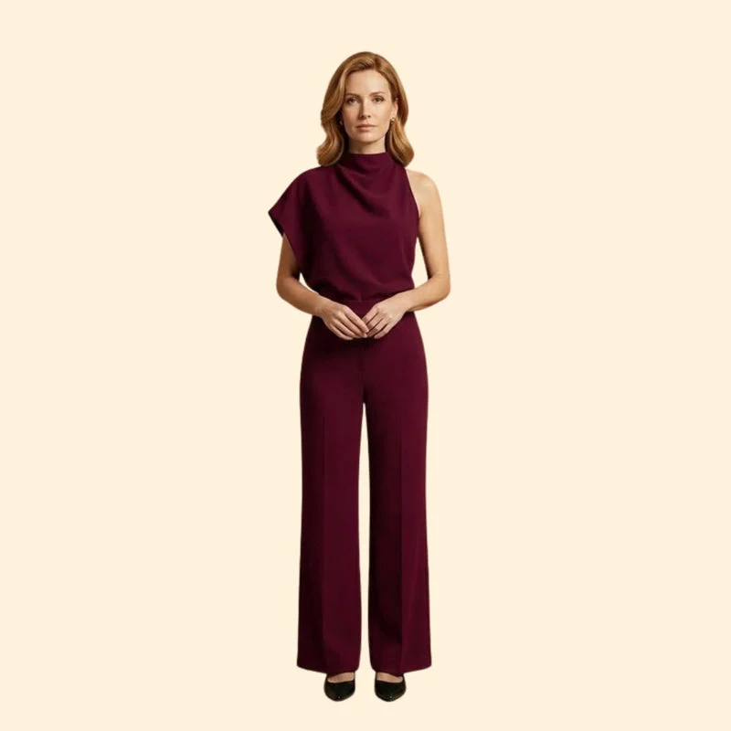 Women’s Chic Jumpsuit with Mock Neck - Image 18