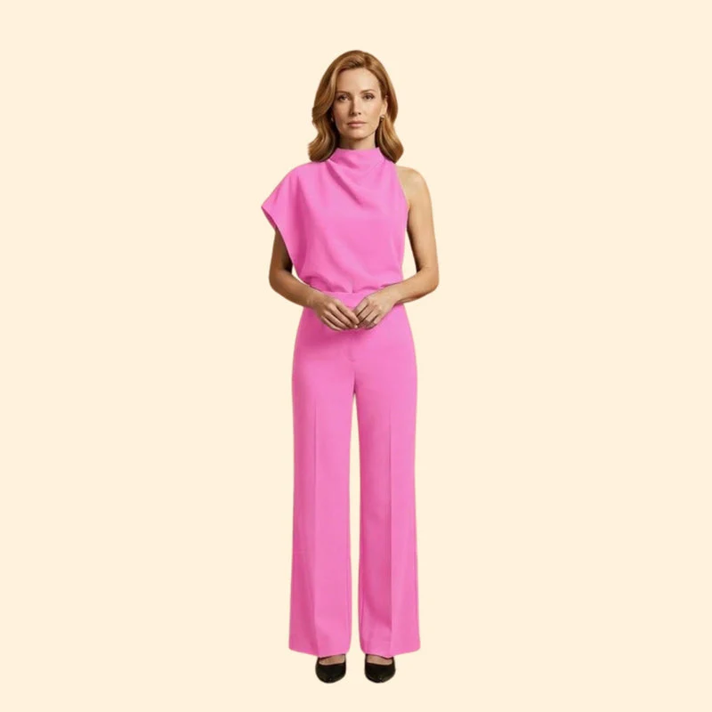 Women’s Chic Jumpsuit with Mock Neck - Image 8