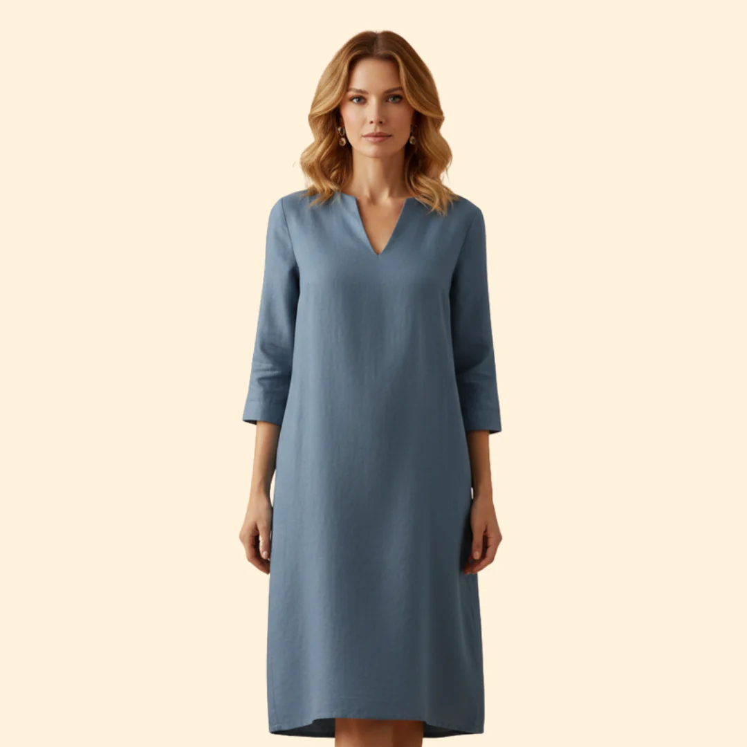 Women's Chic V-Neck Midi Dress - Image 10