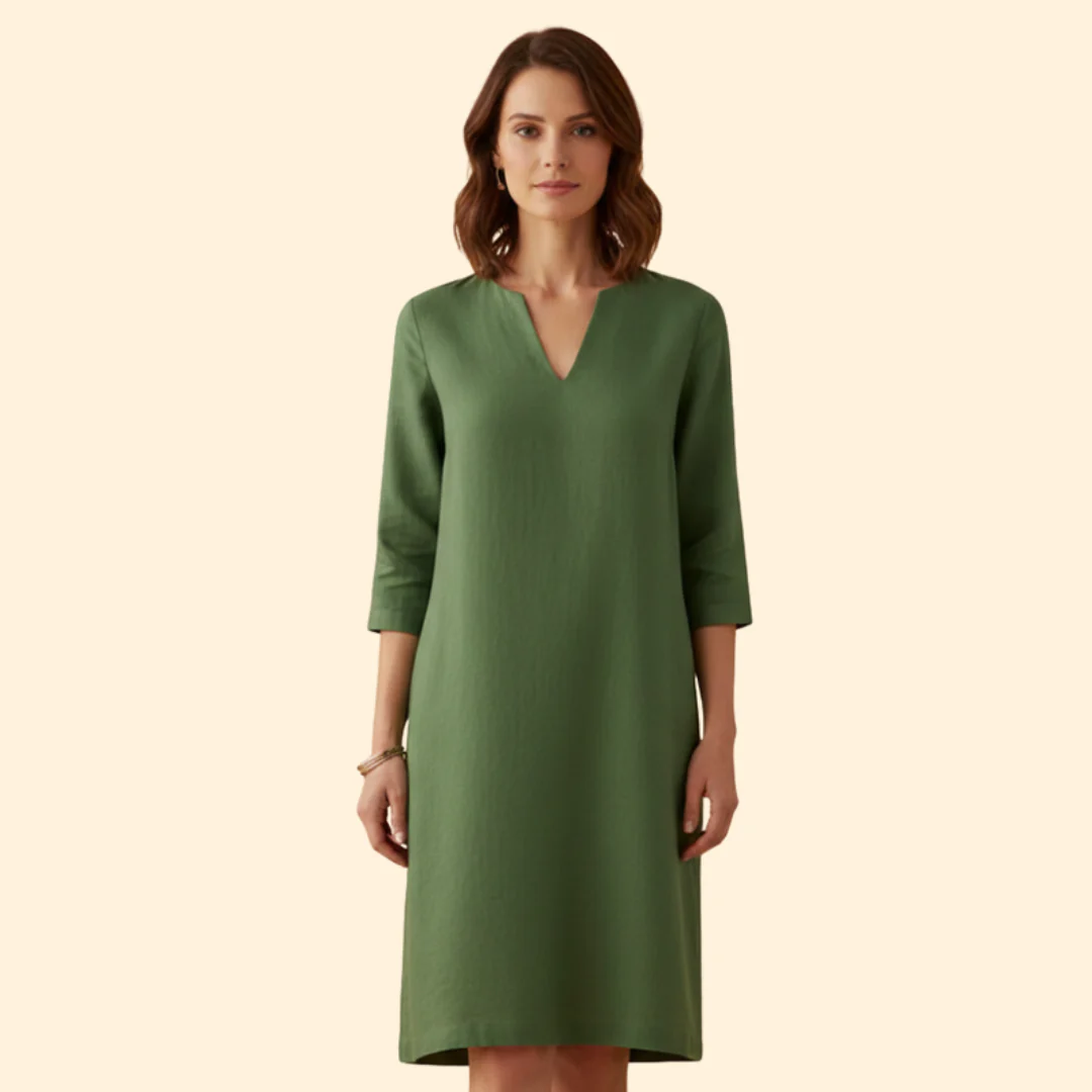 Women's Chic V-Neck Midi Dress - Image 11