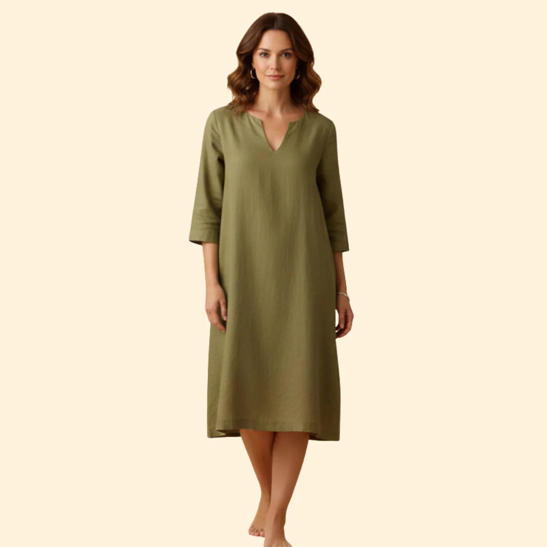 Women's Chic V-Neck Midi Dress - Image 12