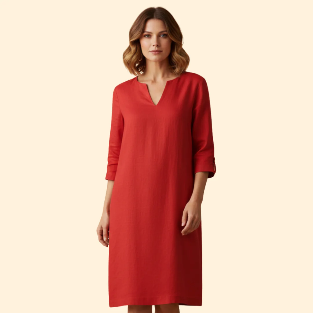 Women's Chic V-Neck Midi Dress - Image 16