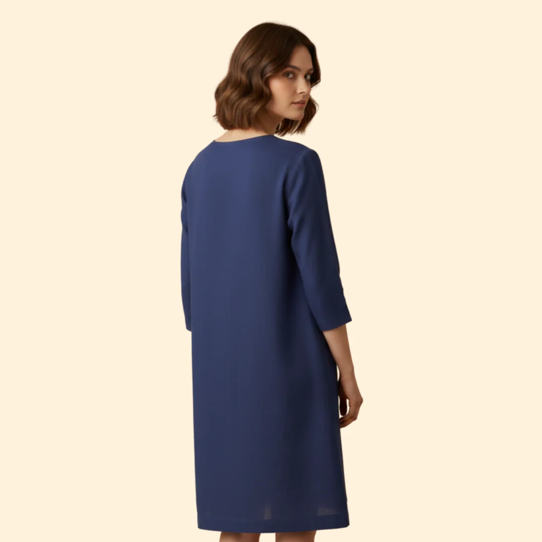 Women's Chic V-Neck Midi Dress - Image 4