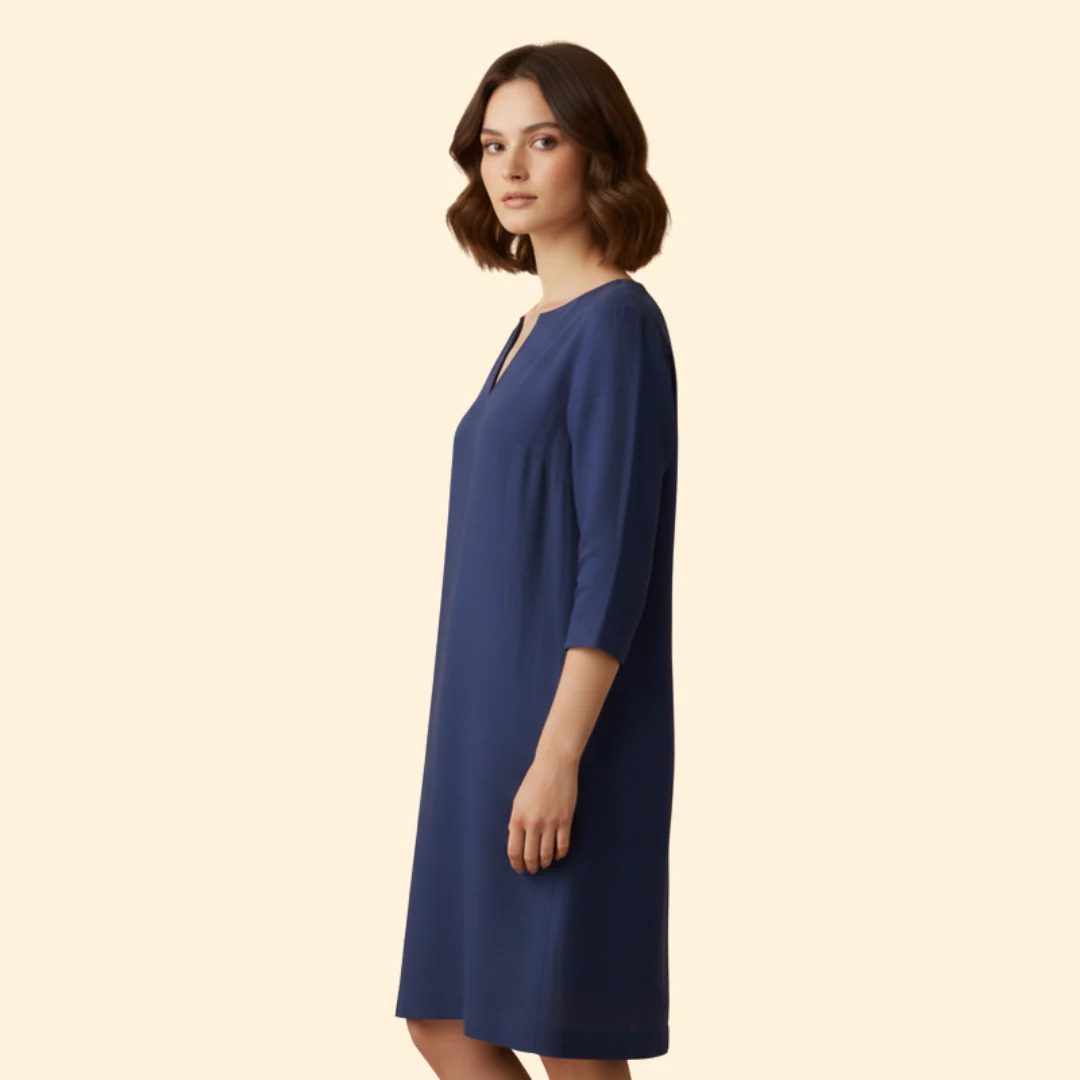 Women's Chic V-Neck Midi Dress - Image 5