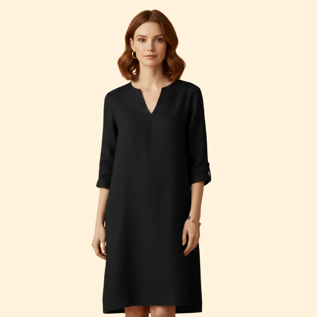 Women's Chic V-Neck Midi Dress - Image 9